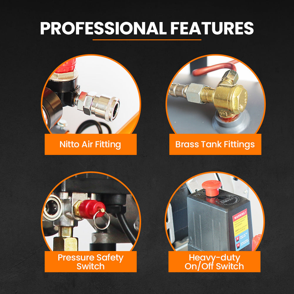 UNIMAC Silent Oil-Free Air Compressor | 25L | 1.5HP Portable Compact Design