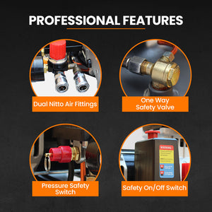 UNIMAC 50L Silent Oil-Free Portable Air Compressor | 2HP Electric | Vertical | Air Tools & Tyre Inflation