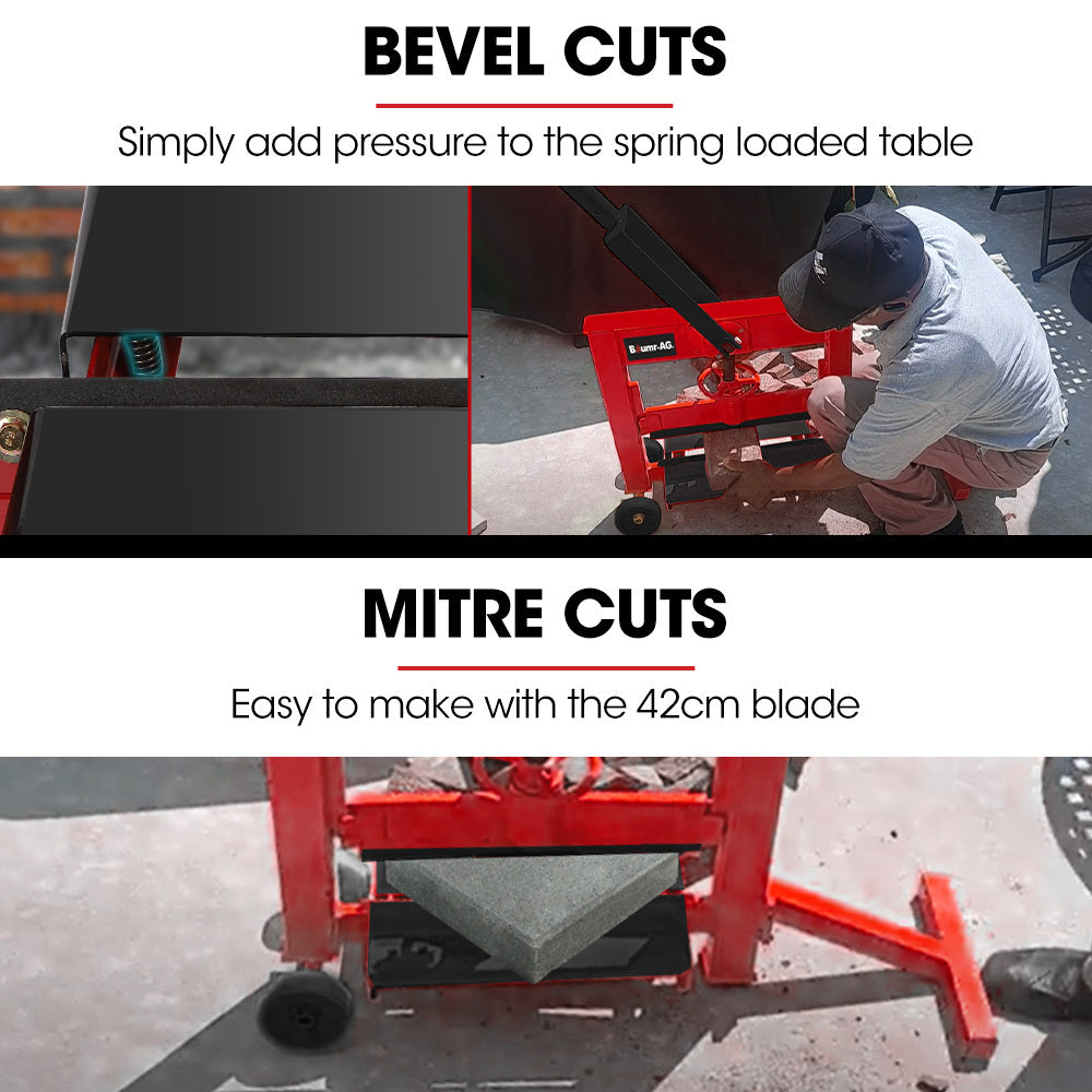Baumr-AG | Manual Block Splitter | 420mm Cutting Length | Paver, Brick, Stone Cutter