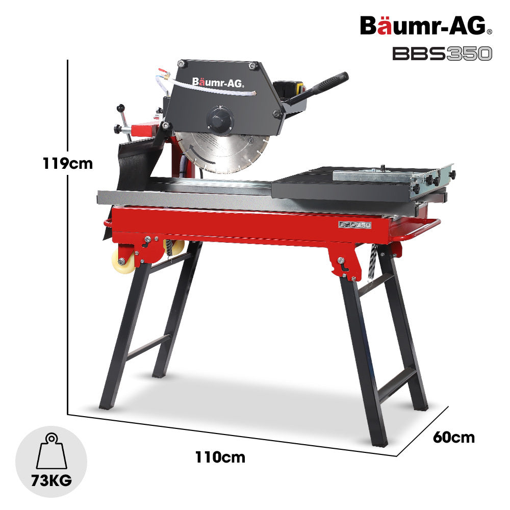 Baumr-AG 2000W 14" Brick & Masonry Table Saw | Electric Tile & Concrete Cutting | With Stand