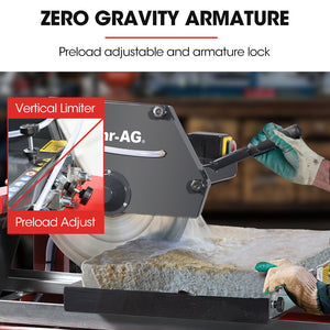 Baumr-AG 2000W 14" Brick & Masonry Table Saw | Electric Tile & Concrete Cutting | With Stand