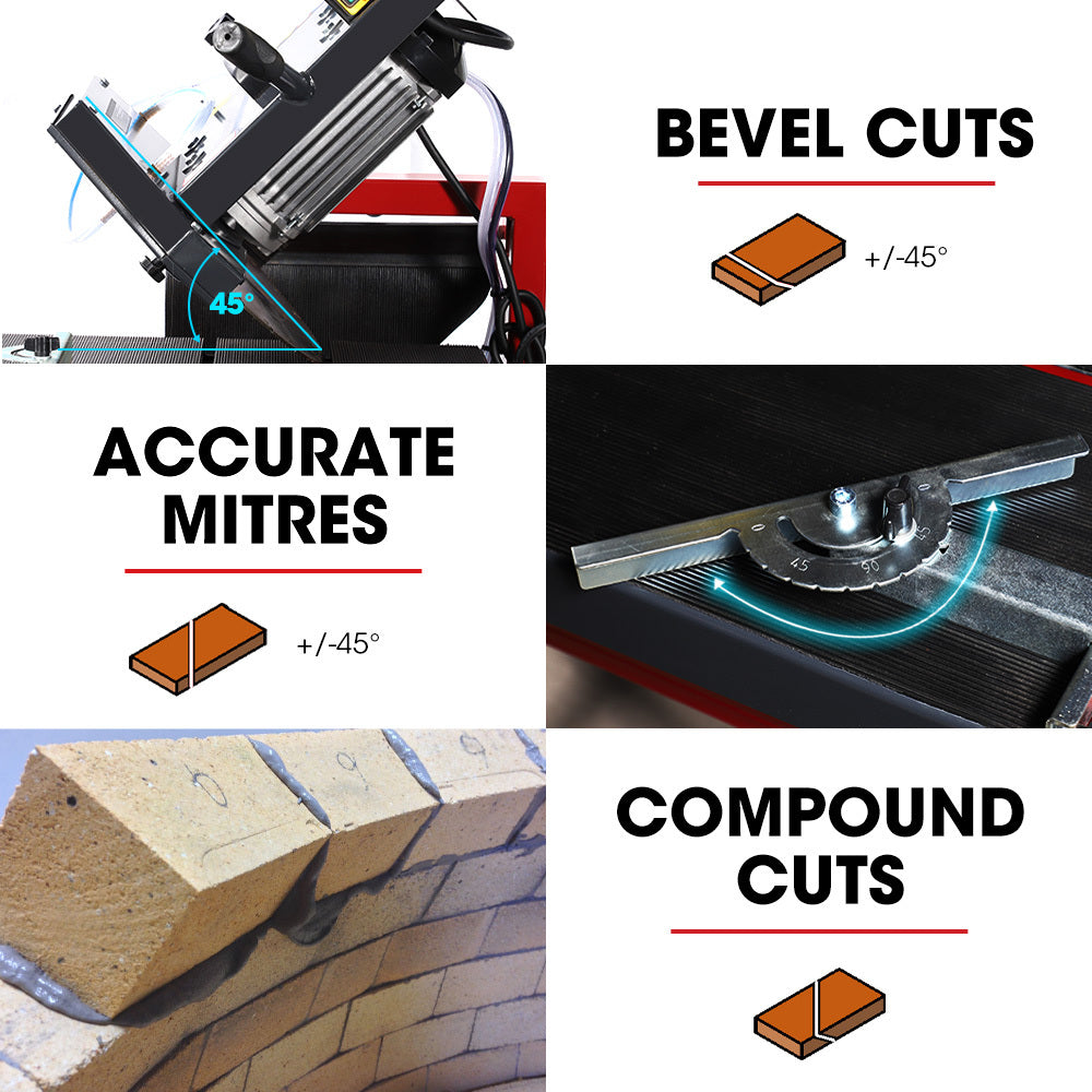 Baumr-AG 2000W 14" Brick & Masonry Table Saw | Electric Tile & Concrete Cutting | With Stand