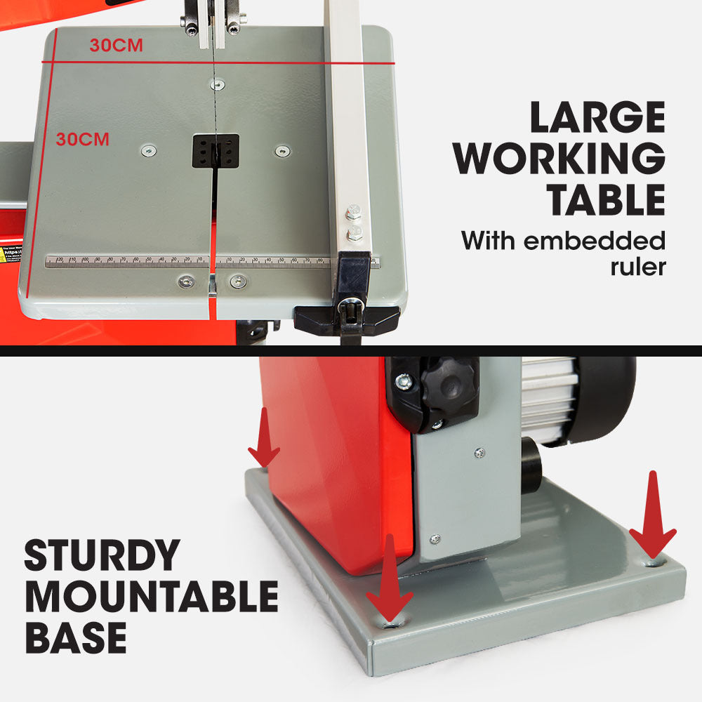 Baumr-AG 500W 115mm Wood Bandsaw | Portable Benchtop Band Saw Cutting Machine with Stand