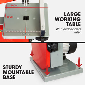 Baumr-AG 500W 115mm Wood Bandsaw | Portable Benchtop Band Saw Cutting Machine with Stand