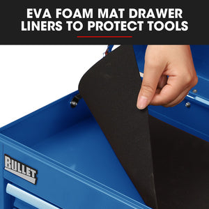 Bullet Tool Box 9 Drawer | Garage Storage Chest & Organiser | Mechanic Workshop Toolbox Set | Blue
