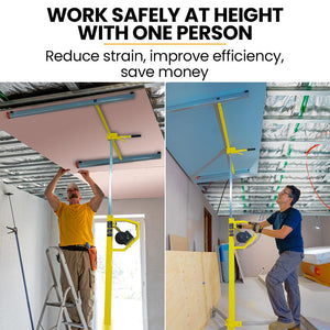 UNIMAC Drywall & Panel Lifter | 1200 x 3600 | 68kg Max | Gyprock Sheet | Galvanised | No-mark Locking Castors