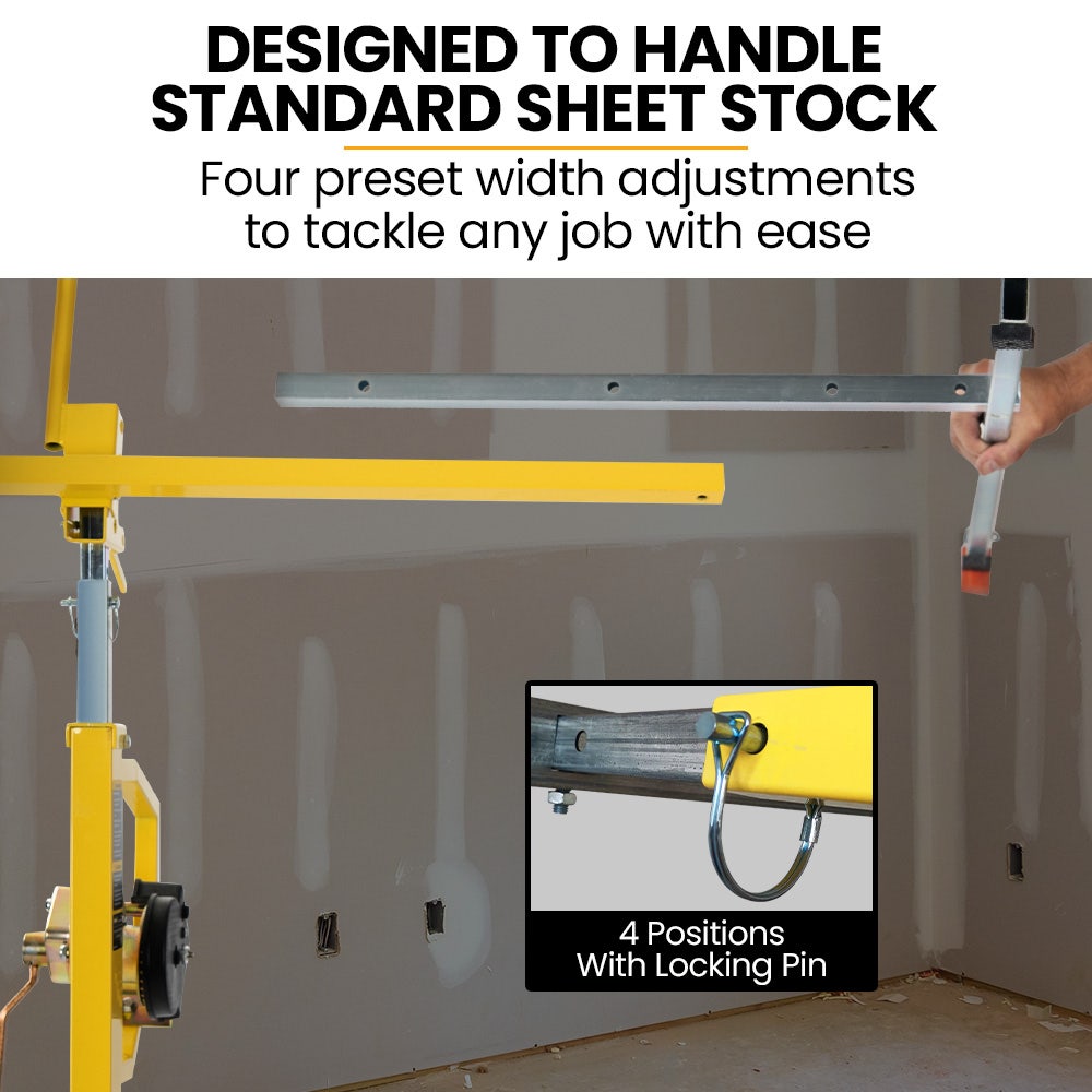 UNIMAC Drywall & Panel Lifter | 1200 x 3600 | 68kg Max | Gyprock Sheet | Galvanised | No-mark Locking Castors