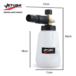 Jet-USA Soap Foam Snow Cannon | 1L Bottle, Works with Petrol & Some Electric Pressure Washers