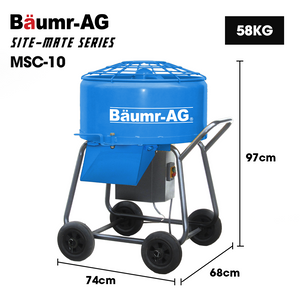 Baumr-AG | Forced Action Pan Mixer | 100L | 1100W Electric Motor | 58kg | Mortar, Screed, Resin, Cement