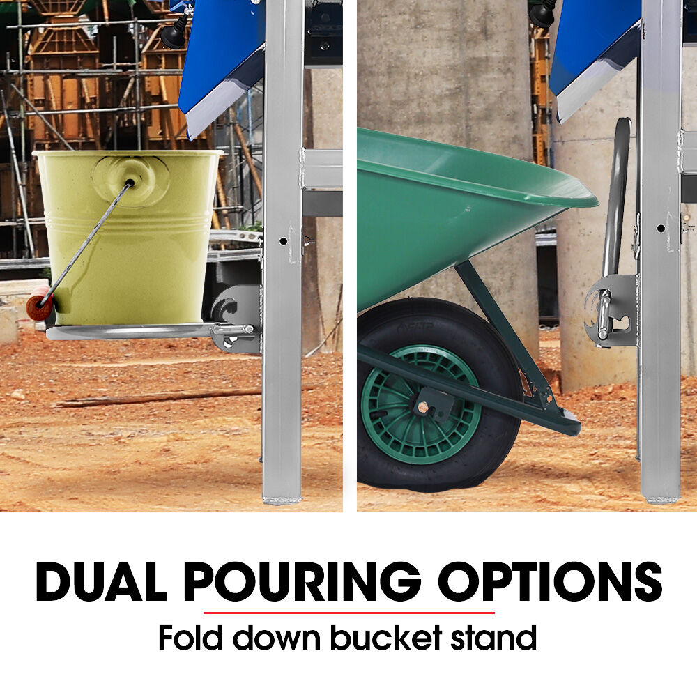 BAUMR-AG 120L Forced Action Pan Mixer | 1500W Electric Direct Drive Motor | Mortar Screed Resin Cement Mixer | 10 Inch Solid Rubber Wheels