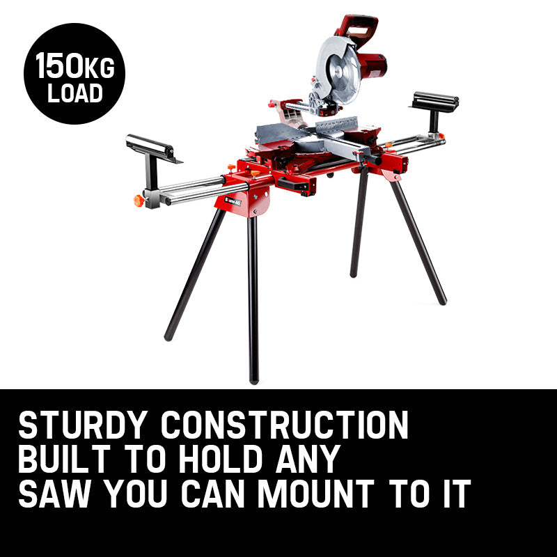 Baumr-AG Universal Mitre Saw Stand | Adjustable Portable Drop Saw Workbench Table