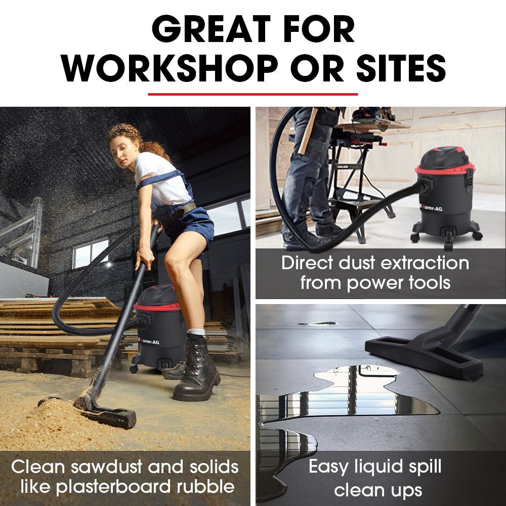 Wet and Dry Vacuum Cleaner 20L 1200W with Blower | Car Workshop Carpet