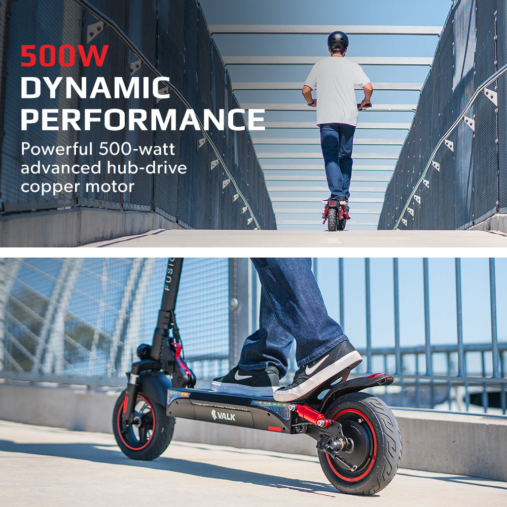 VALK Fusion 5 | Electric Scooter | 500W | 48V 13Ah Lithium | 50km Range | 40km/h | Quad Shocks | 10 Inch Tyres