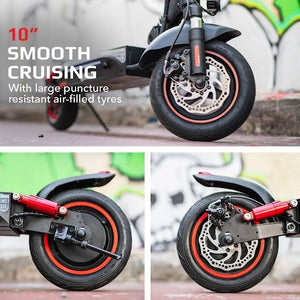 VALK Fusion 5 | Electric Scooter | 500W | 48V 13Ah Lithium | 50km Range | 40km/h | Quad Shocks | 10 Inch Tyres