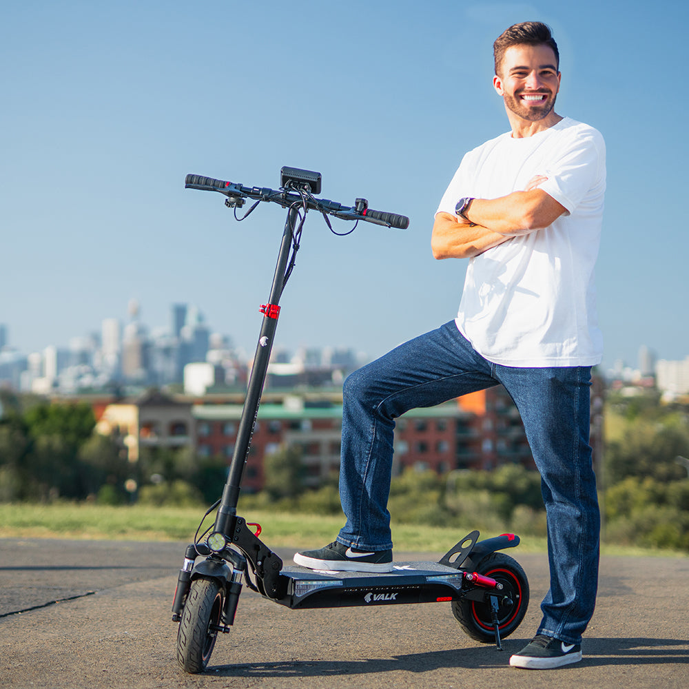 VALK Fusion 5 | Electric Scooter | 500W | 48V 13Ah Lithium | 50km Range | 40km/h | Quad Shocks | 10 Inch Tyres