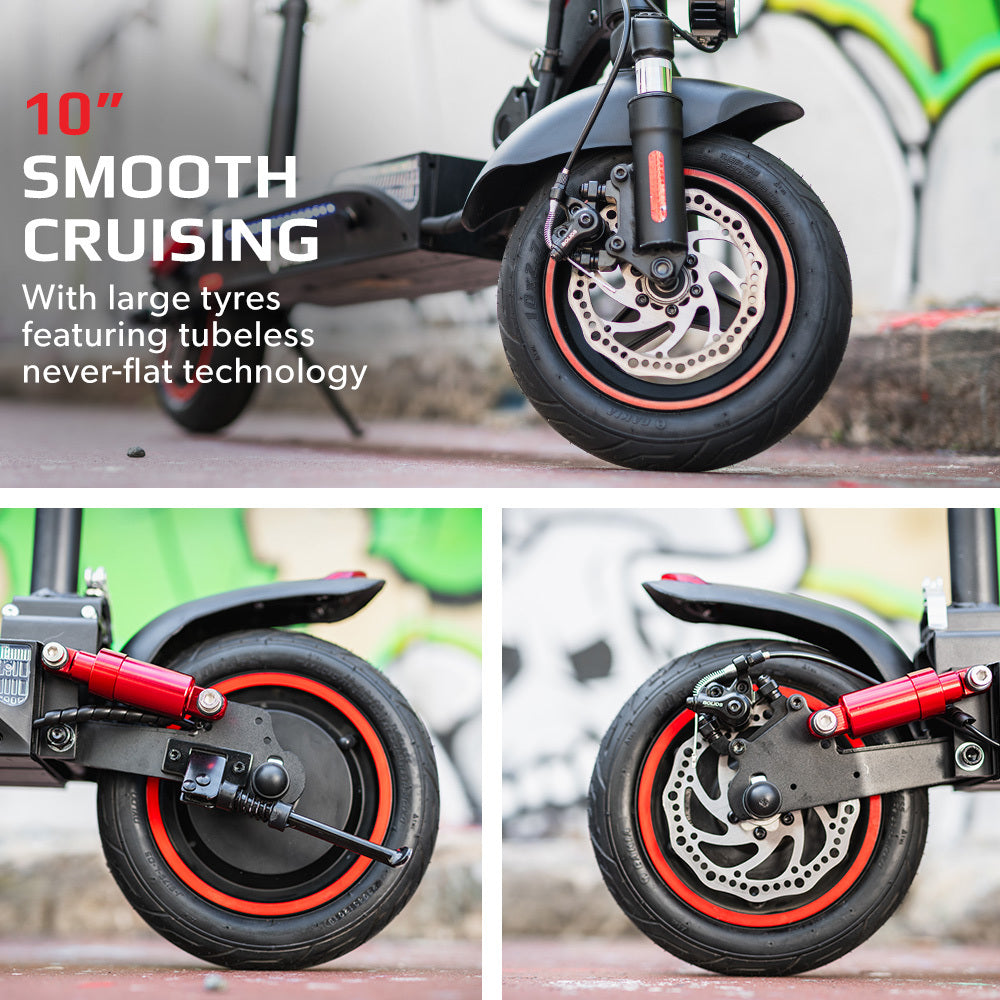 VALK Fusion 7 | Electric Scooter with Seat Option | 800W | 48V 13Ah Lithium | 50km Range | Quad Shocks | 10 Inch Tyres