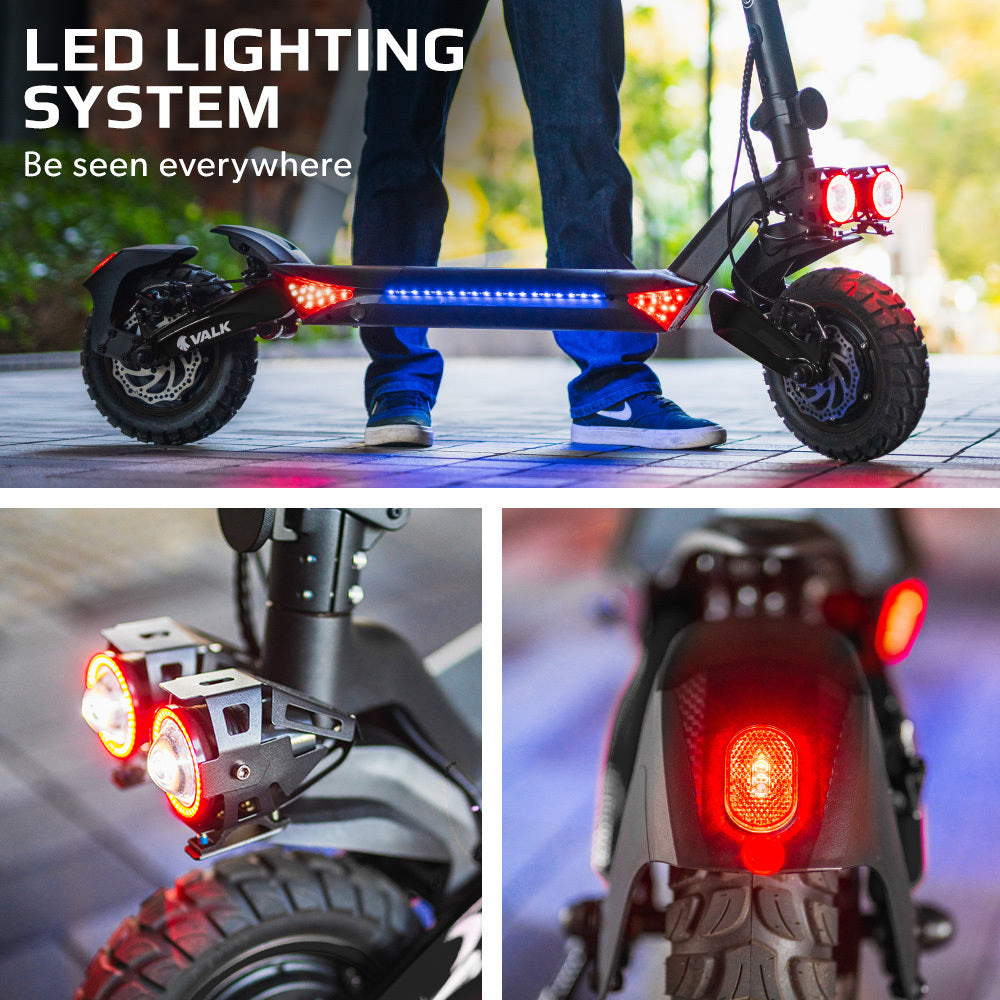 VALK Primal 9 | Dual Motor | 1600W Extreme Hill Climbing e-Scooter | Black