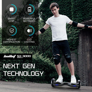 Hoverboard Electric Scooter - 6.5 Inch Wheels, Self-Balancing, Gen III Carbon Fiber Style by BULLET