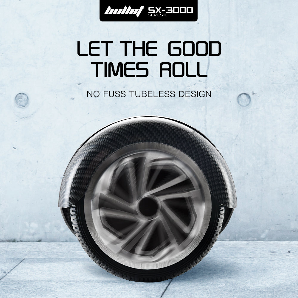 Hoverboard Electric Scooter - 6.5 Inch Wheels, Self-Balancing, Gen III Carbon Fiber Style by BULLET