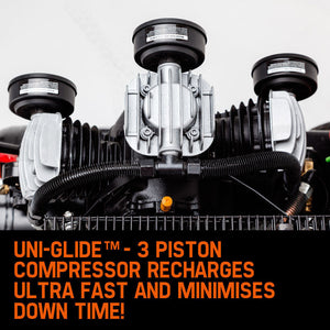 UNIMAC Petrol Air Compressor | 8HP | 115PSI | 120L Tank | Industrial Use