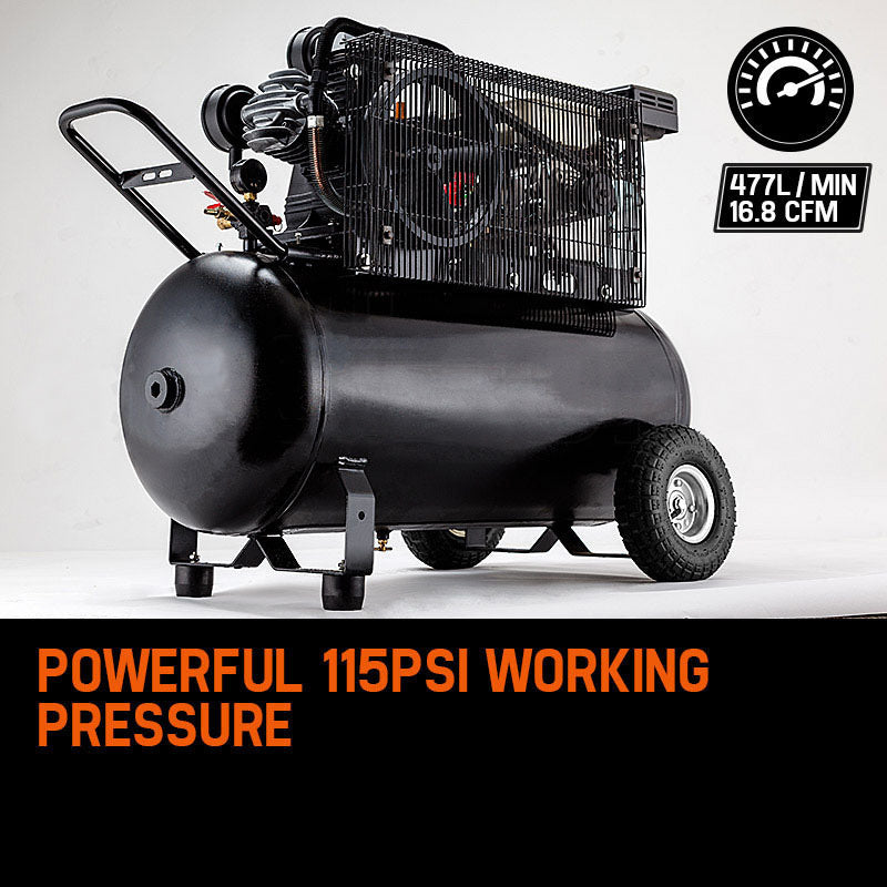 UNIMAC Petrol Air Compressor | 8HP | 115PSI | 120L Tank | Industrial Use