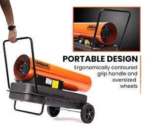 UNIMAC Industrial Diesel Heater | 50KW | Portable | Indirect Forced Air Space Heater