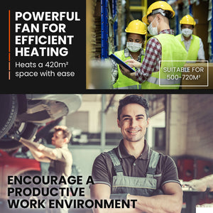 UNIMAC Industrial Diesel Heater | 50KW | Portable | Indirect Forced Air Space Heater