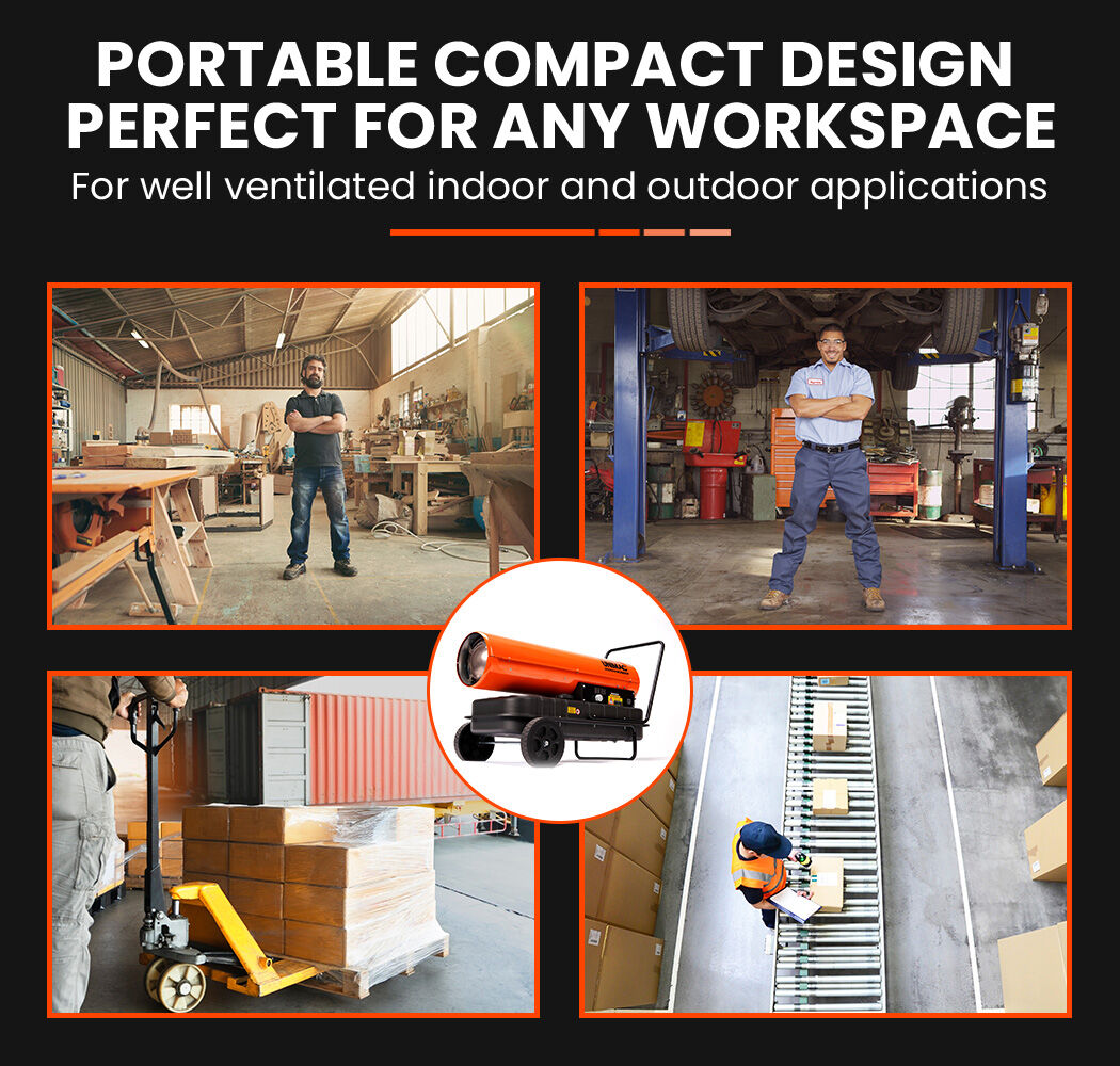 UNIMAC Industrial Diesel Heater | 50KW | Portable | Indirect Forced Air Space Heater