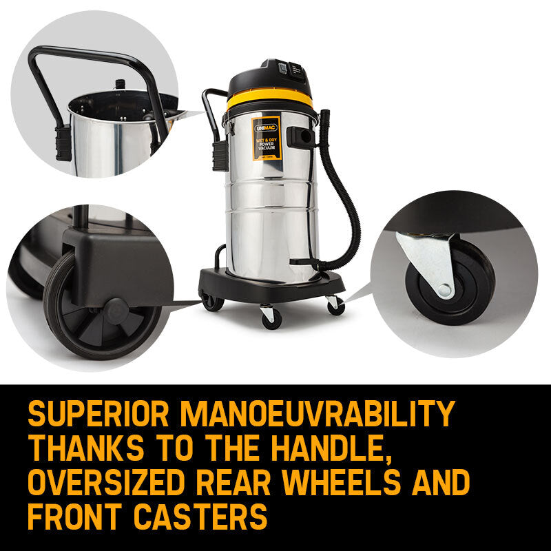 UNIMAC 60L Wet and Dry Vacuum Cleaner | Bagless | Industrial Grade Drywall Vac