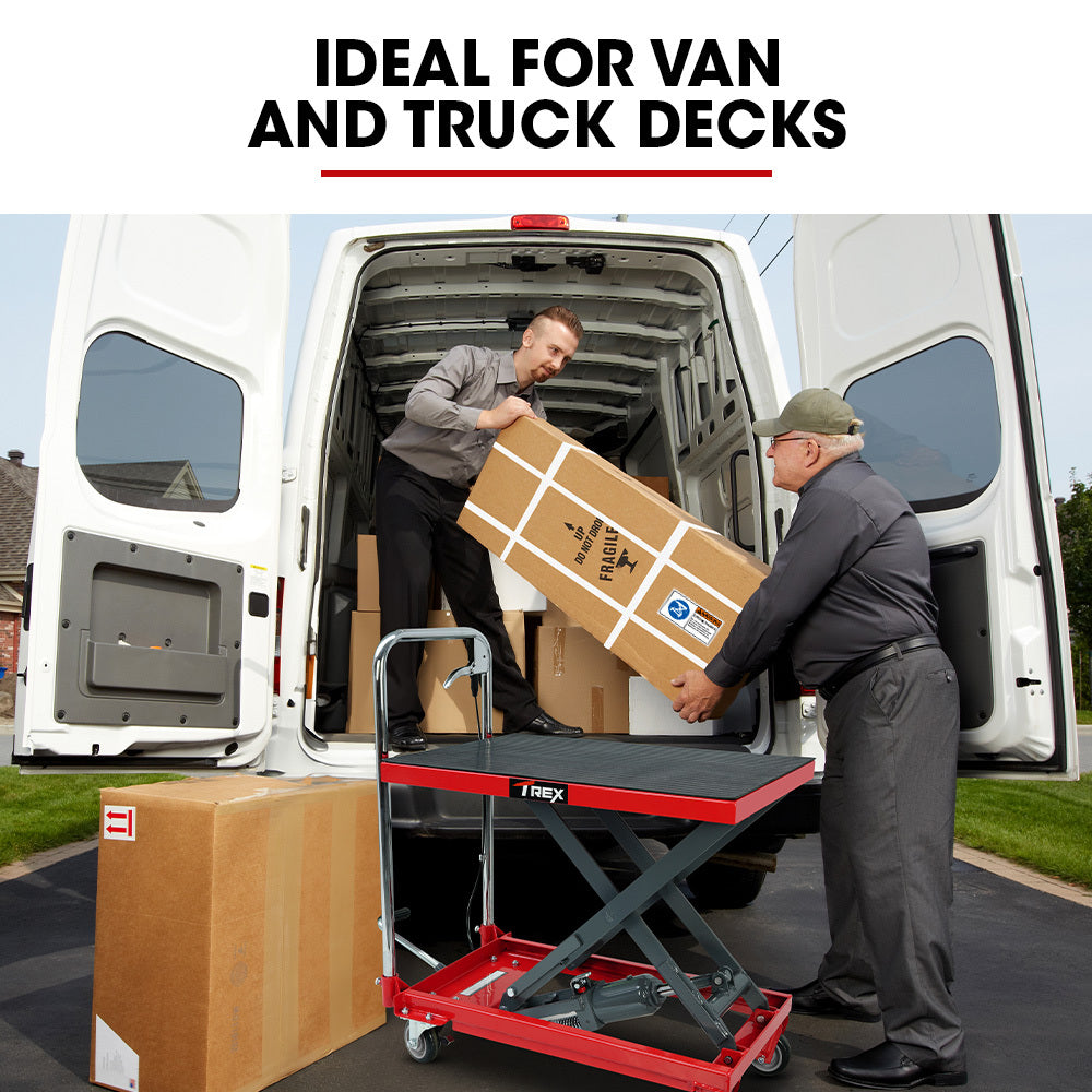 T-REX Scissor Lift Platform Trolley | 230KG Capacity | Hydraulic | Non-Skid Rubber Pad