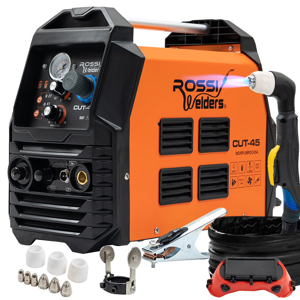 ROSSI Plasma Cutter | 45A | Non-Touch Pilot ARC | Cuts Painted & Rusty Metal | DC Inverter