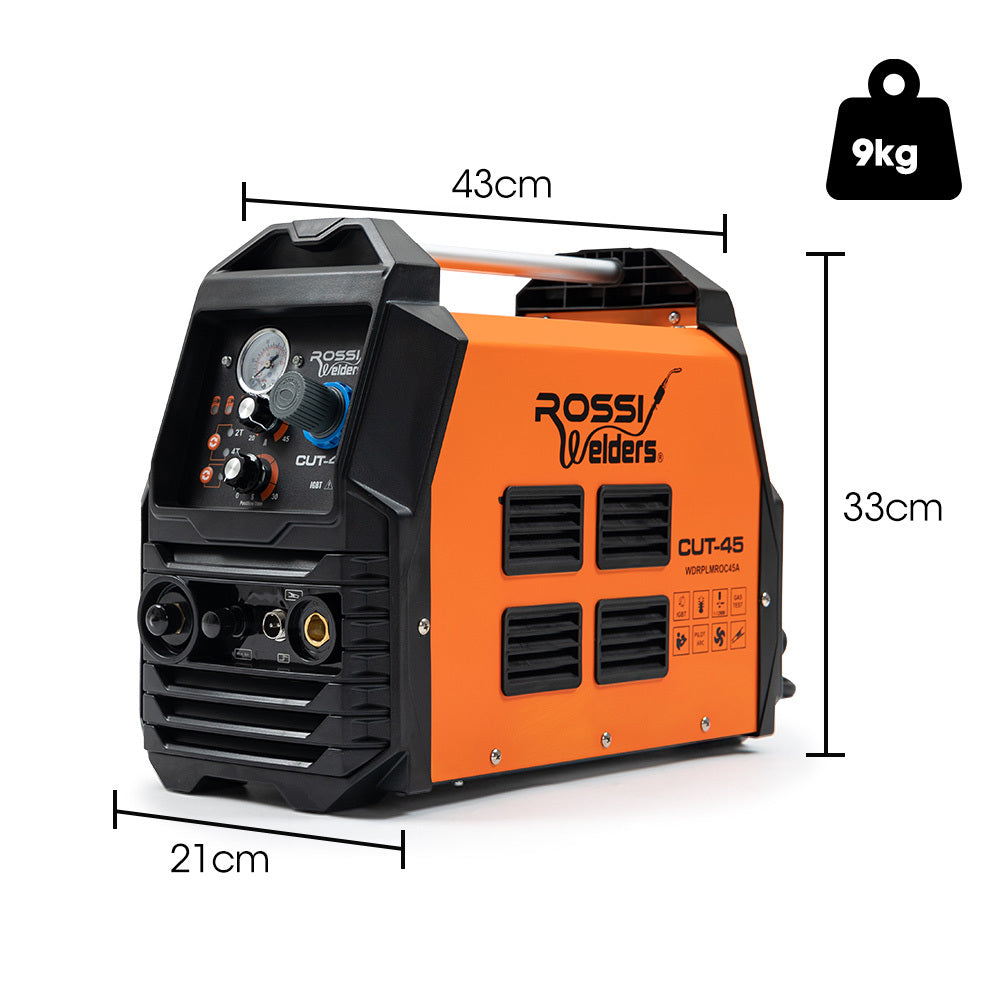 ROSSI Plasma Cutter | 45A | Non-Touch Pilot ARC | Cuts Painted & Rusty Metal | DC Inverter