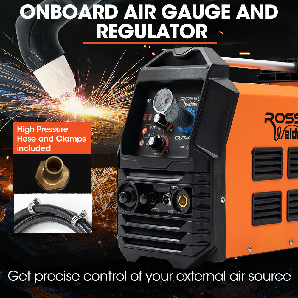 ROSSI Plasma Cutter | 45A | Non-Touch Pilot ARC | Cuts Painted & Rusty Metal | DC Inverter