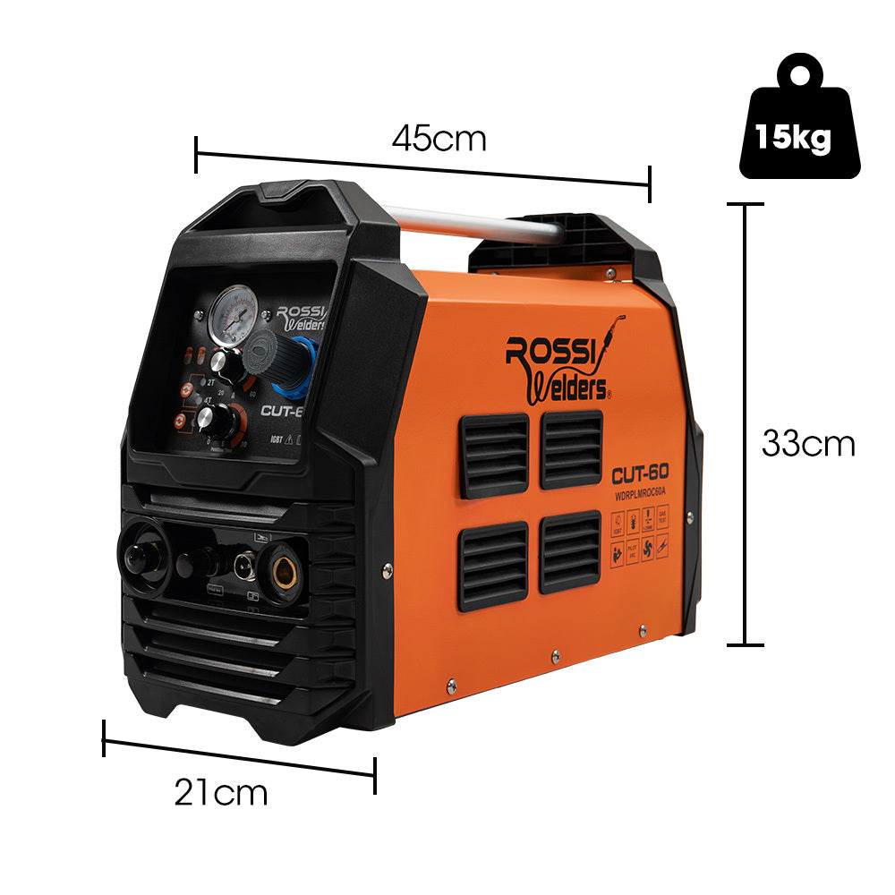 Rossi 60A Plasma Cutter | Non-Touch Pilot ARC | Cuts Painted & Rusty Metals | DC Inverter Cutting Machine