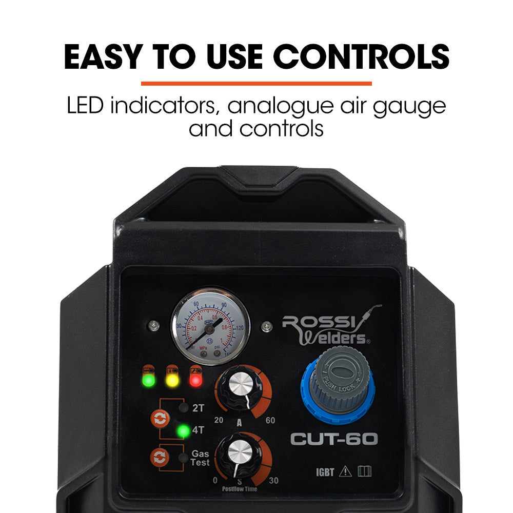 Rossi 60A Plasma Cutter | Non-Touch Pilot ARC | Cuts Painted & Rusty Metals | DC Inverter Cutting Machine