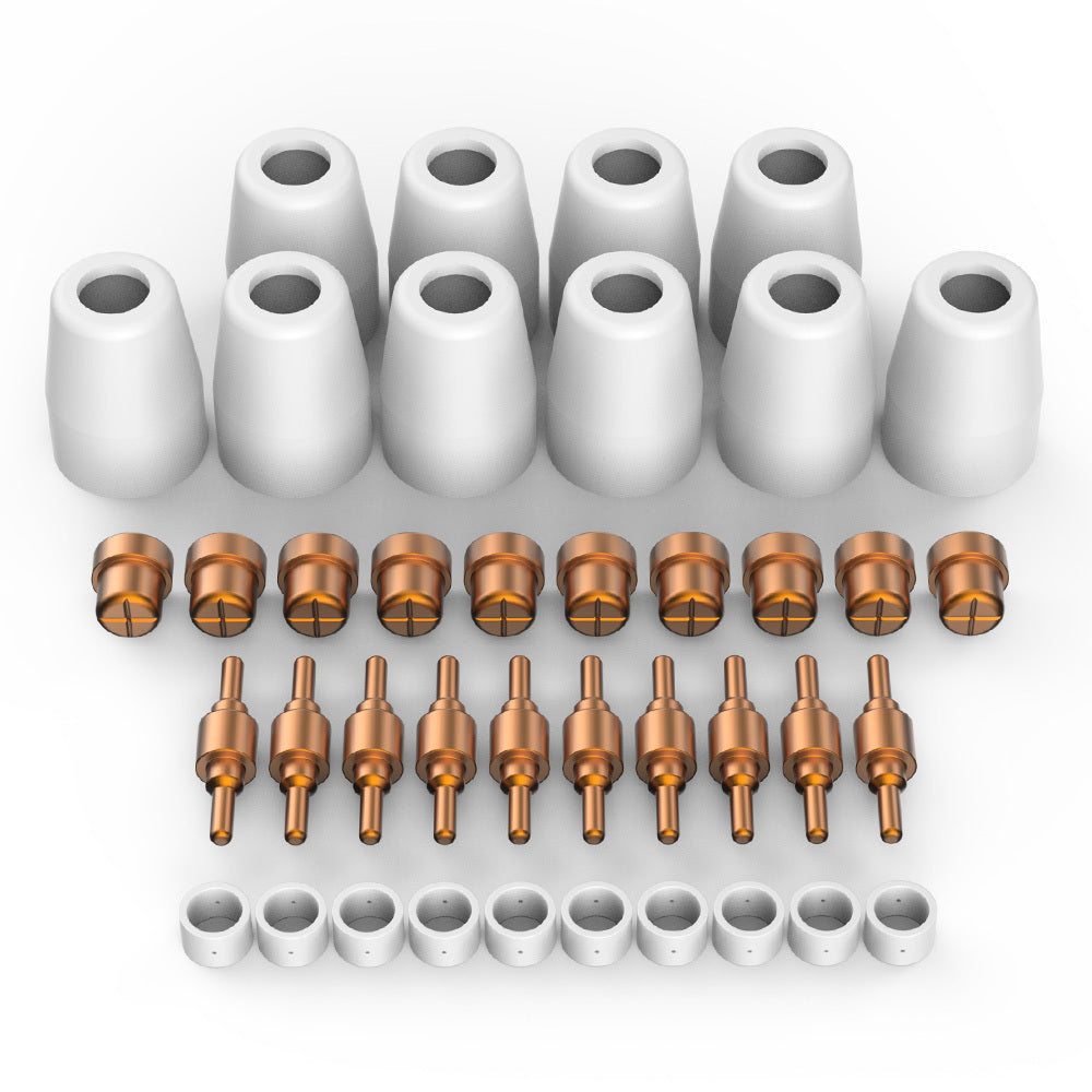 Rossi 40pc Plasma Cutter Consumables Kit | Fits PT-31 Torch | Includes Tips, Nozzles & Gas Rings