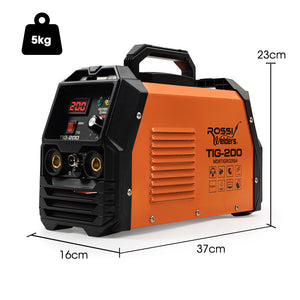 Rossi NextGen TIG/MMA 200A Welder | TIG-200 | Argon Gas | HF Start | Regulator Included