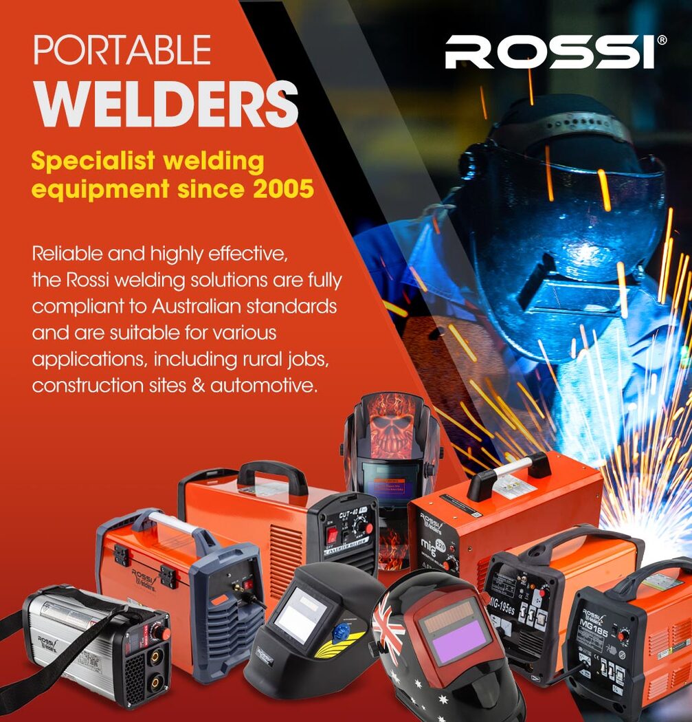 Rossi 300A MIG Stick Welder | Portable DC Gas Gasless Inverter Welding Machine | 15A Plug