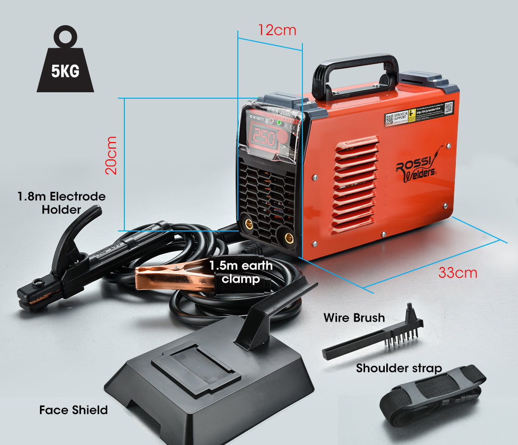 Rossi 250A Stick Welder | Portable ARC MMA Inverter Welding Machine | 15A Plug