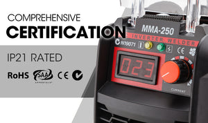 Rossi 250A Stick Welder | Portable ARC MMA Inverter Welding Machine | 15A Plug