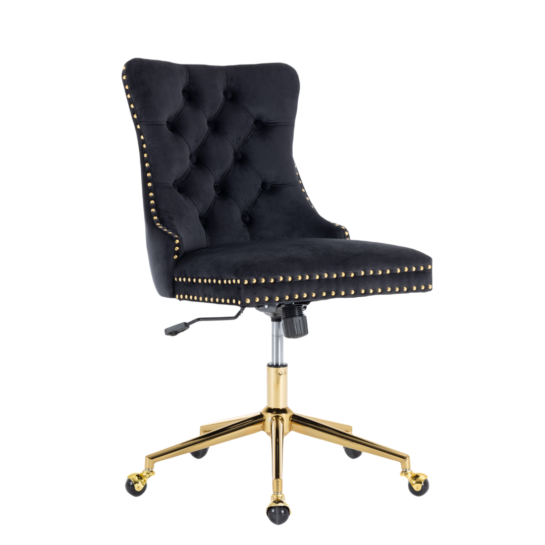 Velvet Home Office Chair | Black