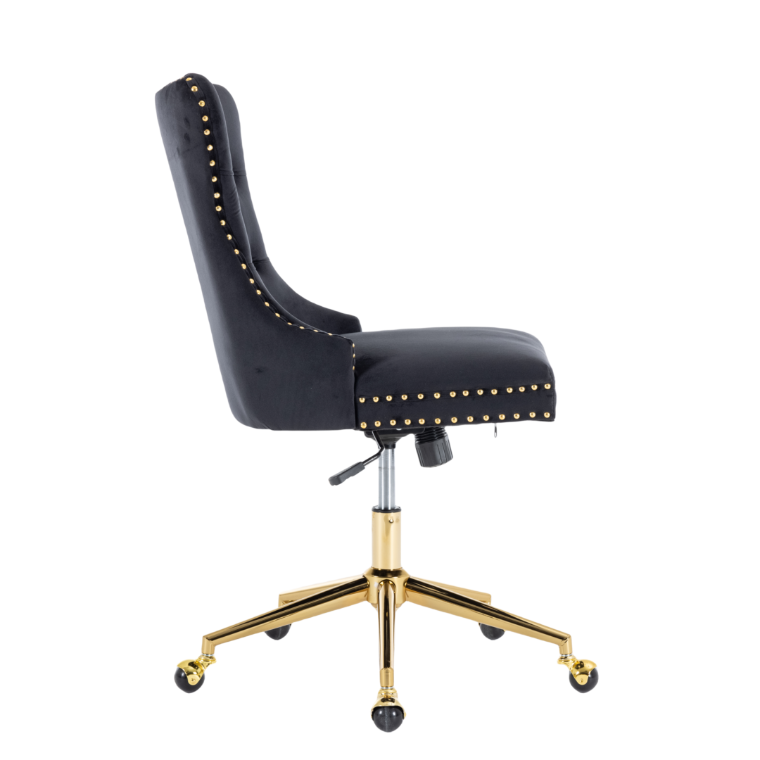 Velvet Home Office Chair | Black