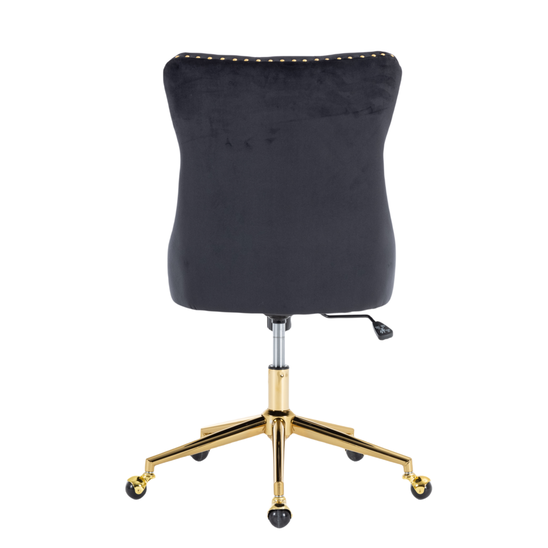 Velvet Home Office Chair | Black