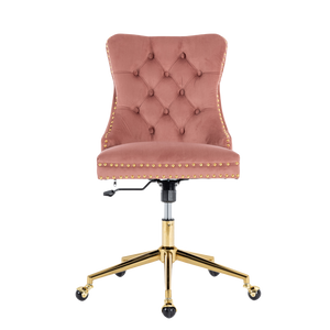 Velvet Home Office Chair | Pink