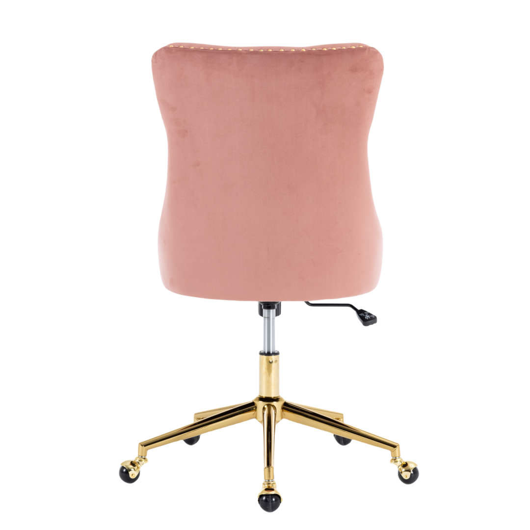 Velvet Home Office Chair | Pink