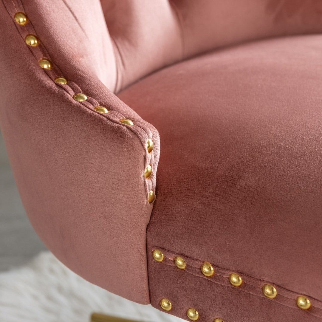 Velvet Home Office Chair | Pink