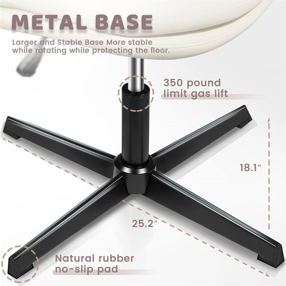 Faux Leather Home Office Chair | Beige