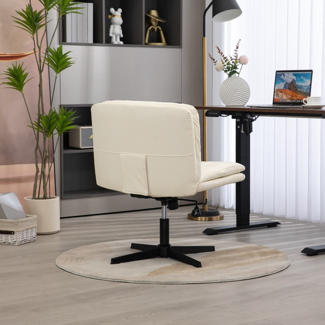 Faux Leather Home Office Chair | Beige