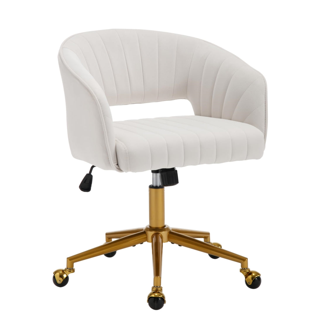 Velvet Home Office Chair | Beige
