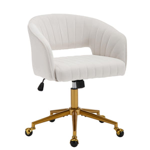 Velvet Home Office Chair | Beige